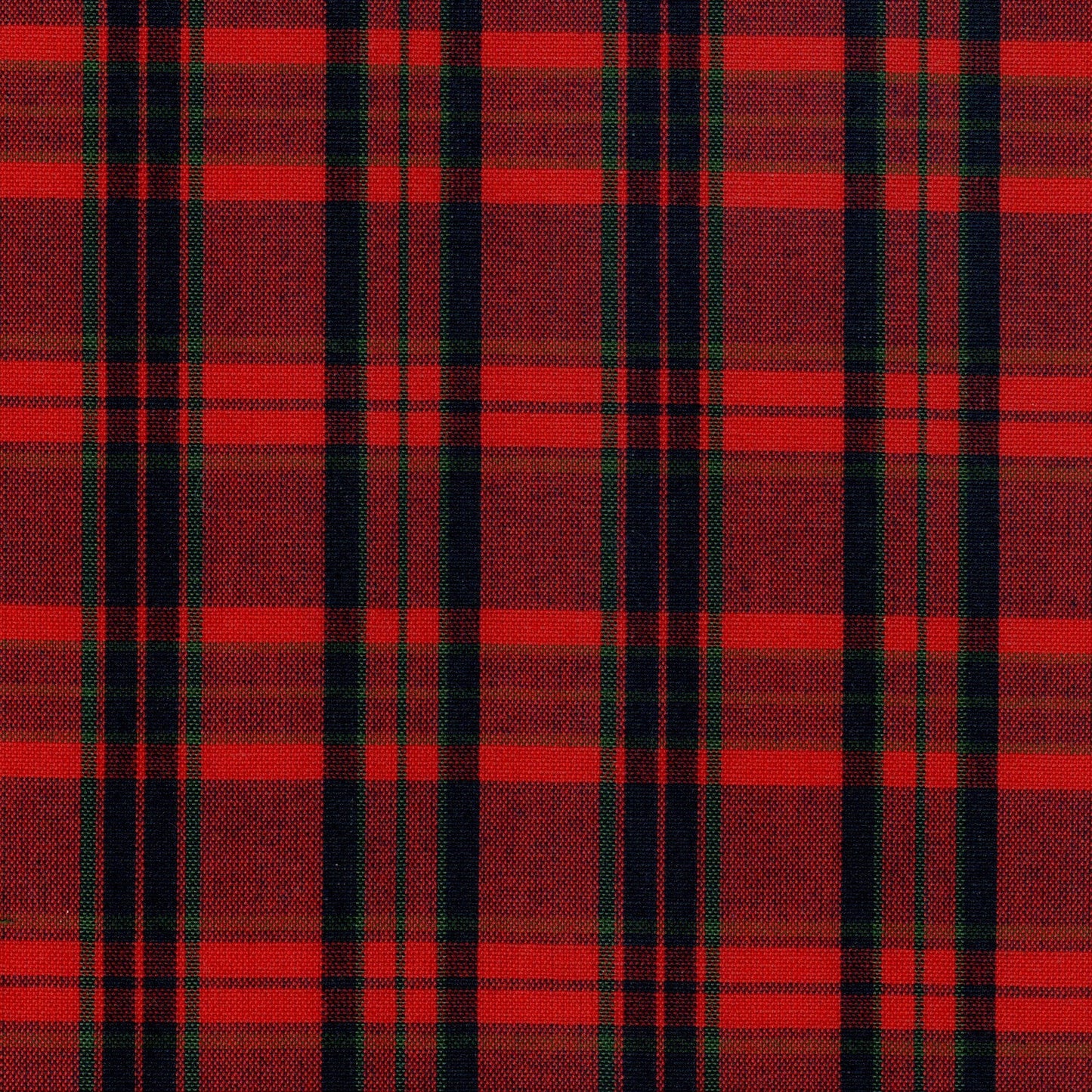 Tela 13002170 Dacron uniforme de School Line, tartán rojo y negro, ideal para uniformes escolares.