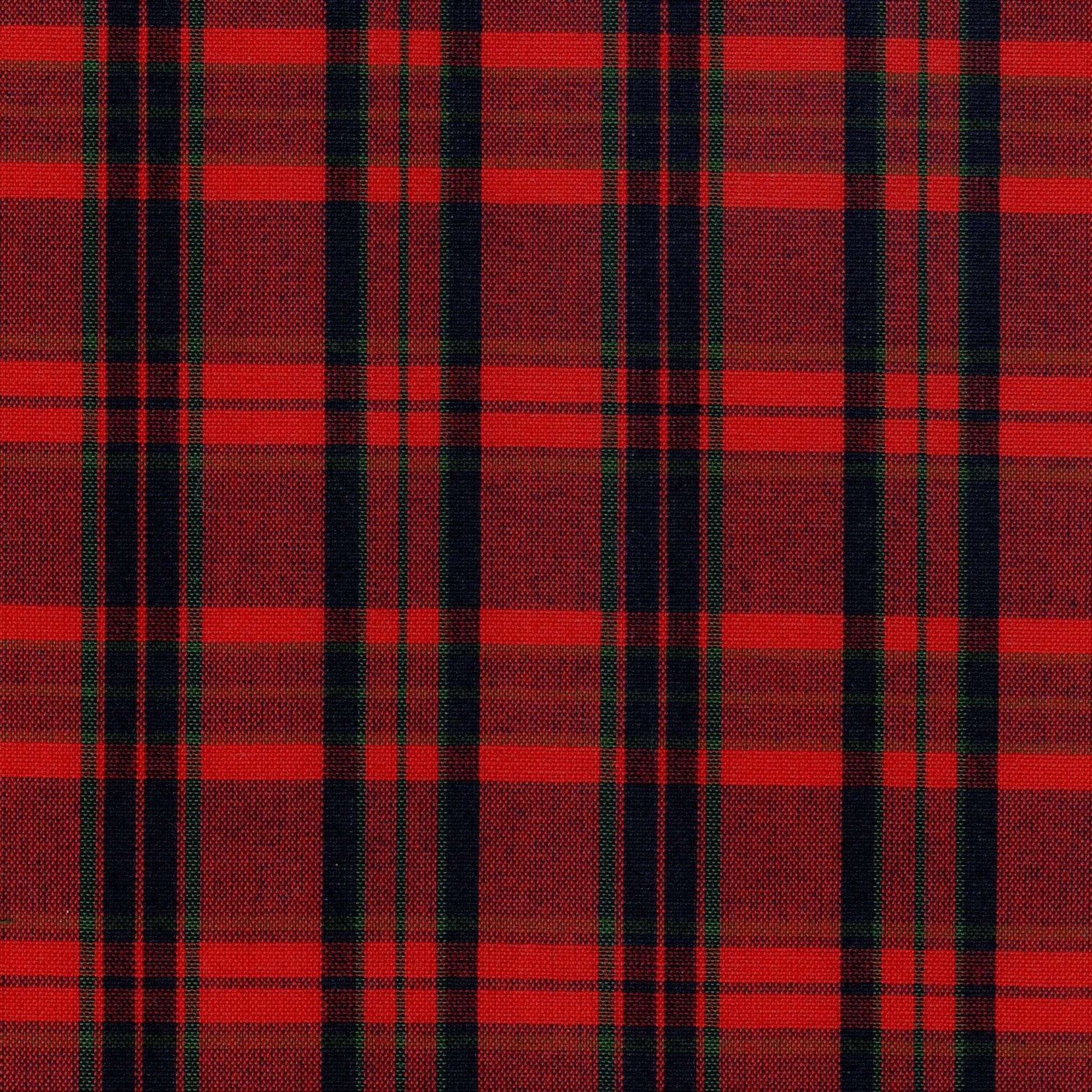 Tela 13002170 Dacron uniforme de School Line, tartán rojo y negro, ideal para uniformes escolares.