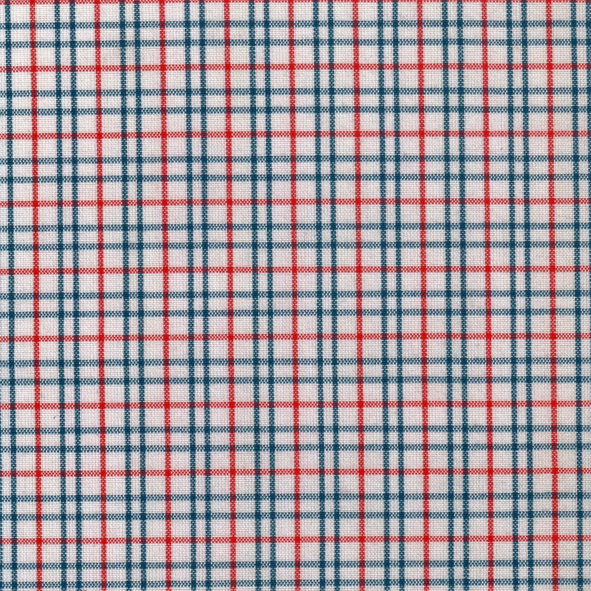 Tela Dacron uniforme SchoolLine, diseño tartán rojo y azul en cuadros, ideal para uniformes escolares e institucionales