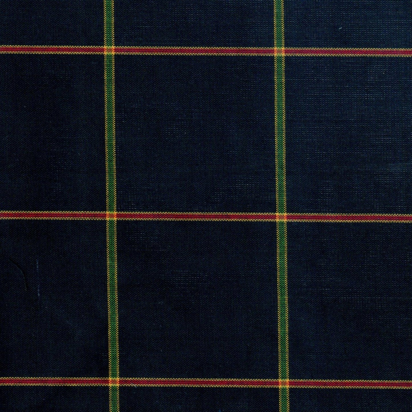 Tela Dacron para uniformes azul marino con cuadros verde y rojo; tela escolar SchoolLine