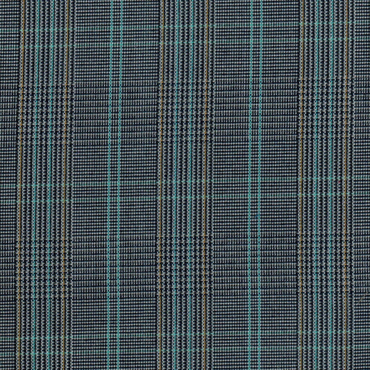 Tela SchoolLine 13002191 Dacron uniforme; tejido a cuadros azul, gris y turquesa para uniformes escolares.