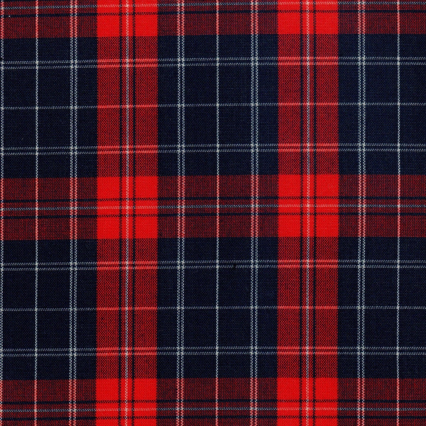 Tela 13002200 Dacron uniforme de poliéster, tartán rojo y azul marino, ideal para uniformes escolares SchoolLine.