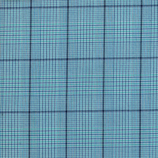 Tela Dacron SchoolLine azul con diseño a cuadros plaid; tela para uniformes escolares e institucionales.