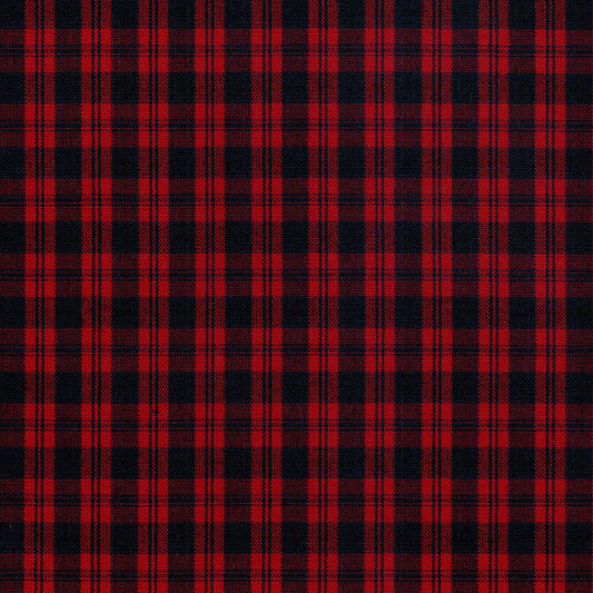 Tela SchoolLine 13002213 Dacron en rojo y negro a cuadros; tela ideal para uniformes escolares e institucionales.