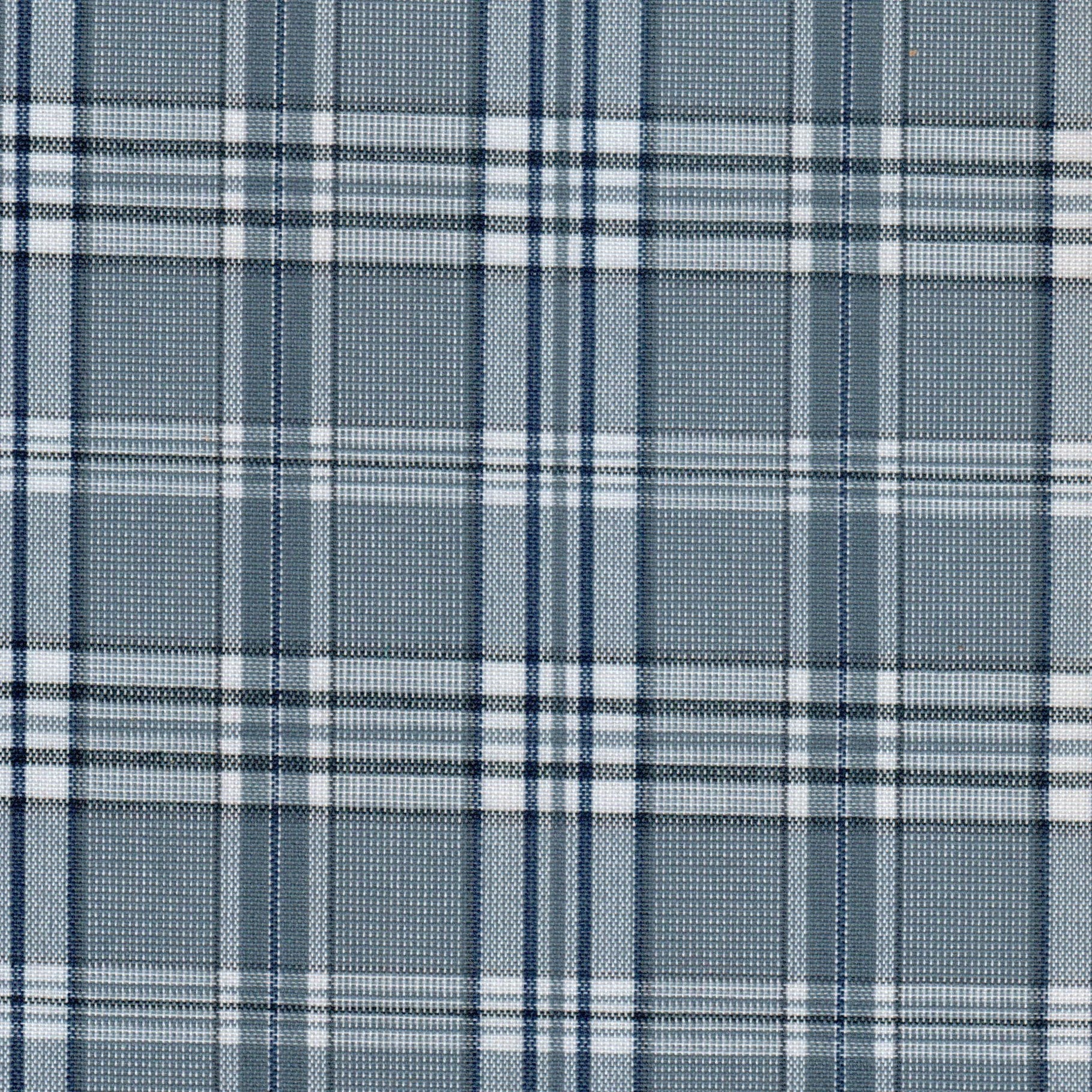 Tela 13002216 Dacron SchoolLine, tela a cuadros azul, blanco y gris, ideal para uniformes escolares e institucionales.