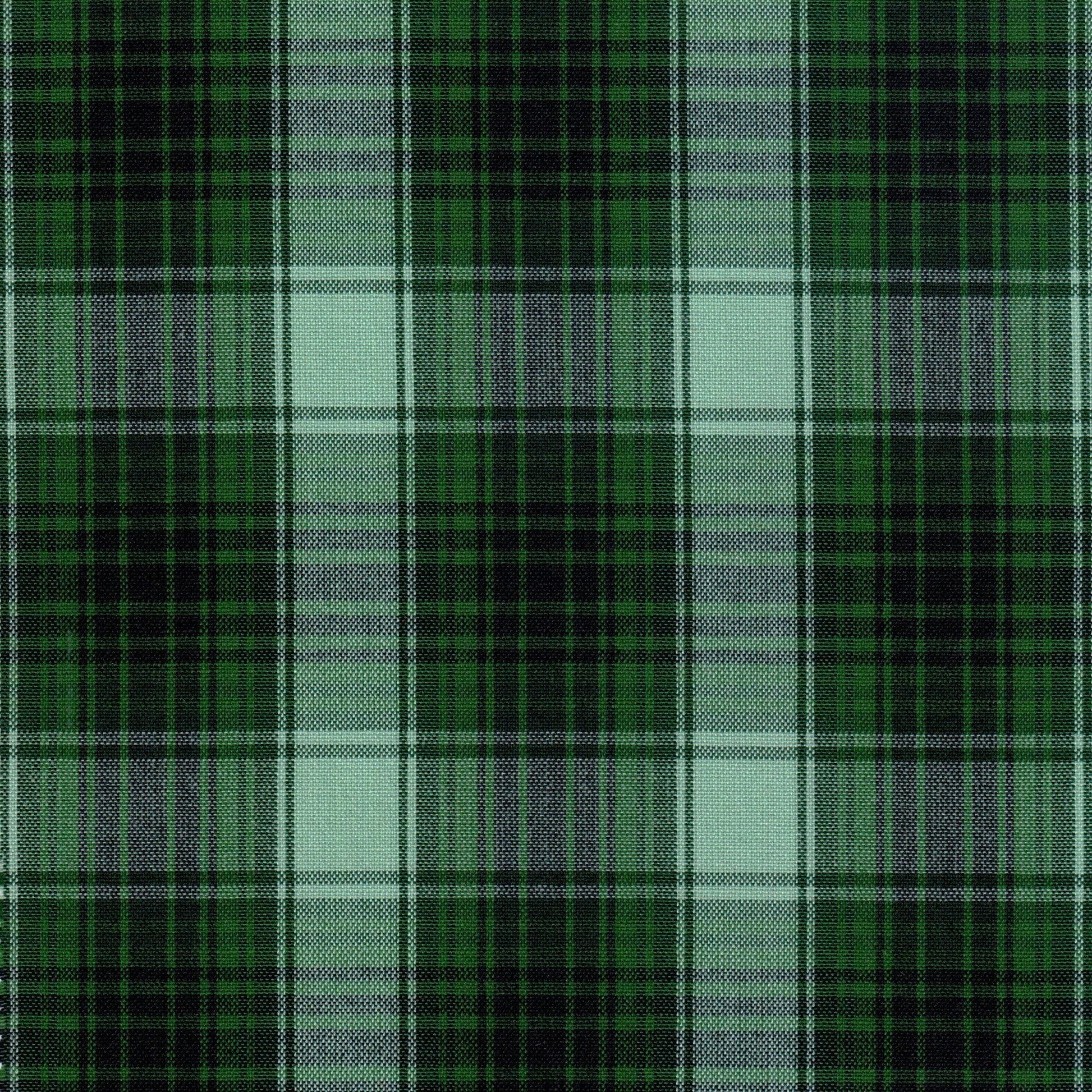 Tela tartán verde y negro con cuadros para uniformes escolares e institucionales; Dacron 13002219, SchoolLine