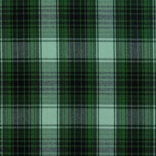 Tela tartán verde y negro con cuadros para uniformes escolares e institucionales; Dacron 13002219, SchoolLine