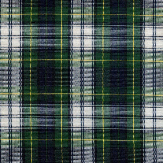Tela SchoolLine 13002228 Dacron, tejido a cuadros verde, azul marino y amarillo para uniformes escolares e institucionales.
