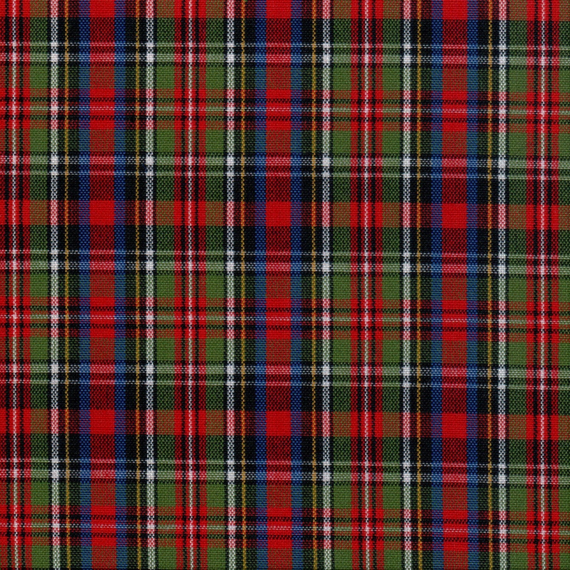 Tela Dacron SchoolLine para uniformes escolares con diseño a cuadros rojo y verde.