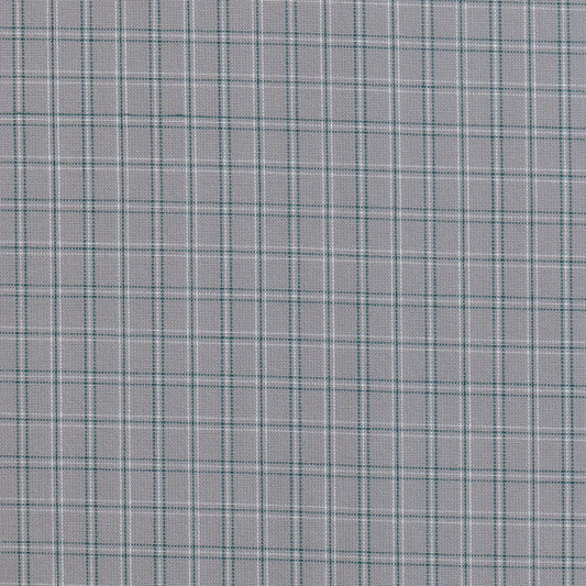 Tela 13002239 Dacron SchoolLine; tela gris a cuadros azul/blanco, poliéster duradero para uniformes escolares e institucionales