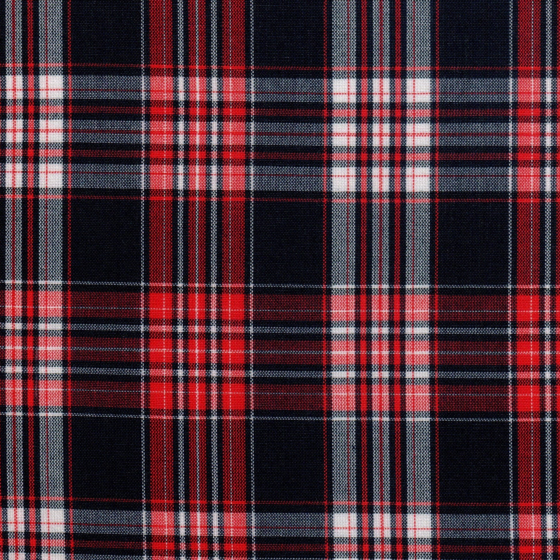 Tela 13002245 Dacron uniforme en tartán rojo, azul marino y blanco, ideal para uniformes escolares e institucionales SchoolLine