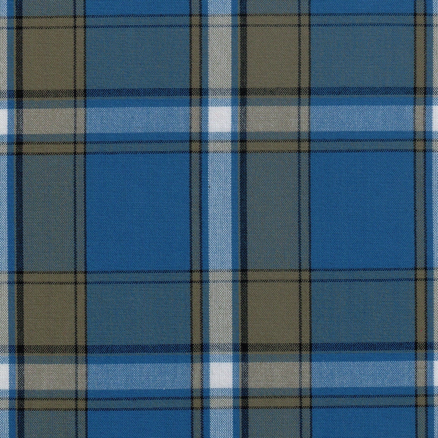 Tela 13002256 Dacron SchoolLine en poliéster azul y beige a cuadros, ideal para uniformes escolares.