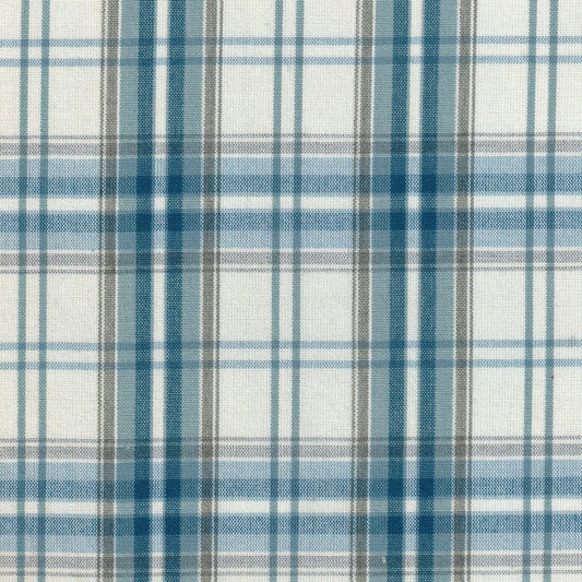 Tela SchoolLine 13002265 Dacron uniforme; tela a cuadros azul, blanco y gris.