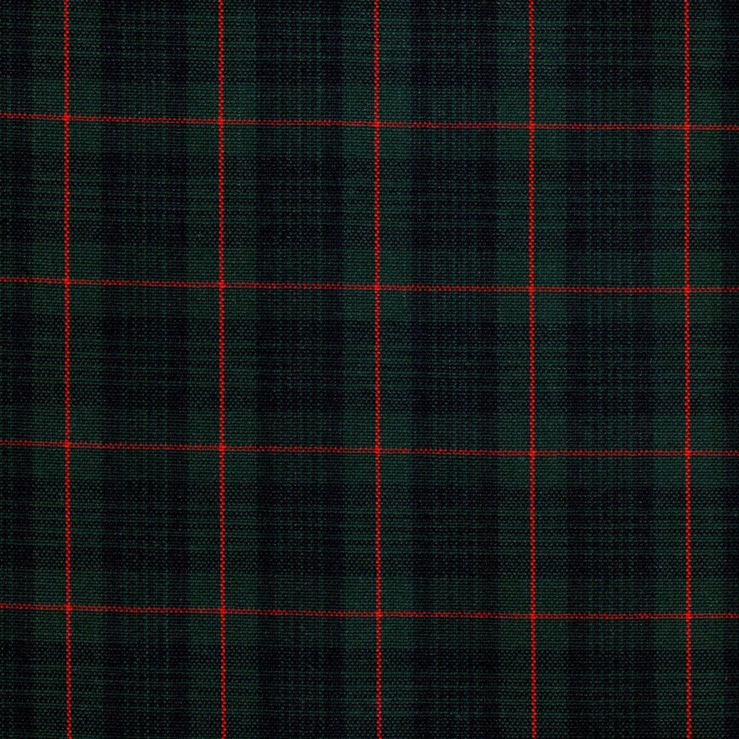 Tela SchoolLine 13002275 Dacron uniforme: tartán verde oscuro con líneas rojas, ideal para uniformes escolares e institucionales