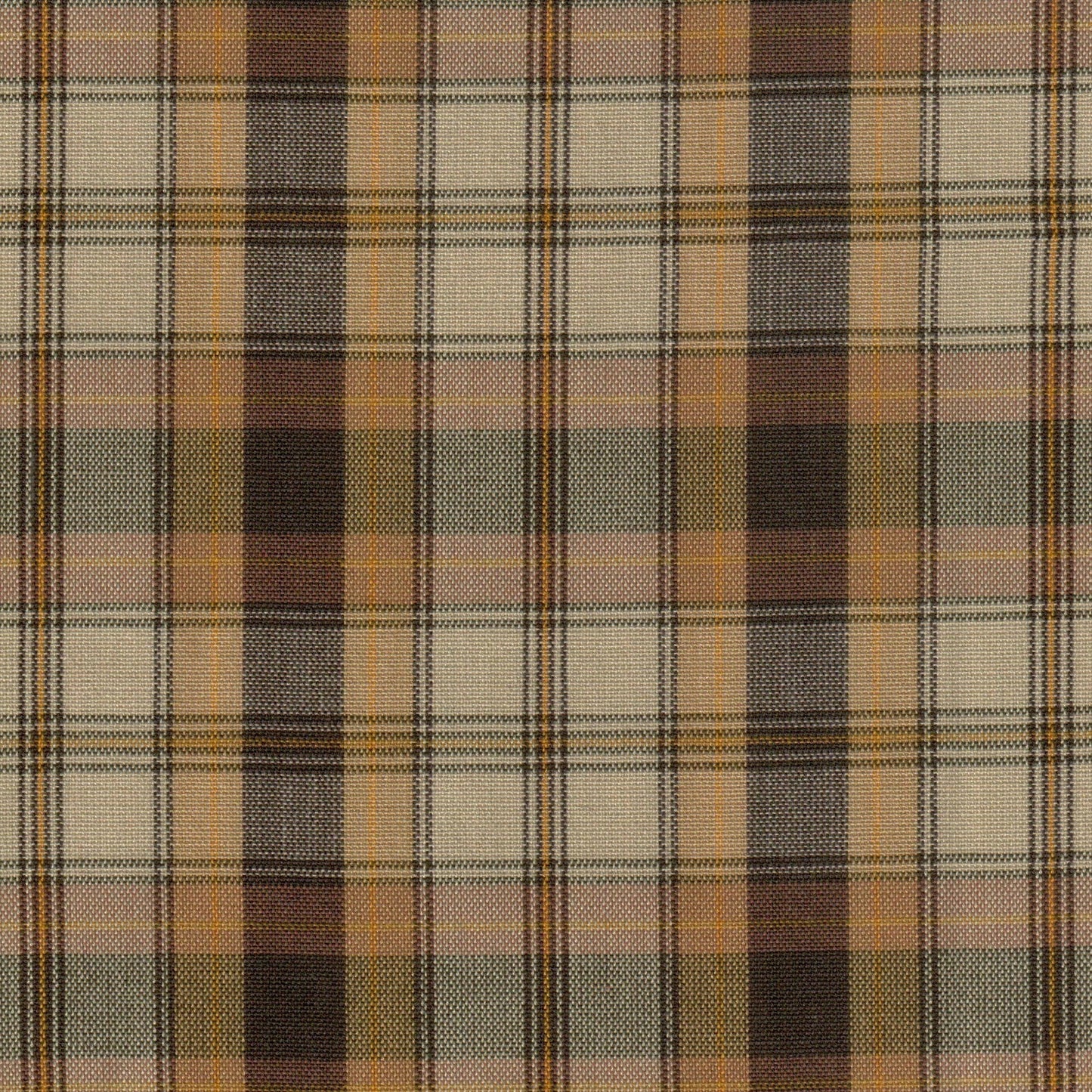 Tela tartán a cuadros beige, marrón y ocre; tela Dacron para uniformes escolares e institucionales, SchoolLine 13002276