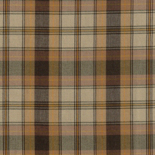 Tela tartán a cuadros beige, marrón y ocre; tela Dacron para uniformes escolares e institucionales, SchoolLine 13002276