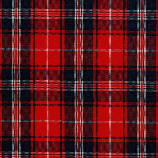 Tela 13002277 Dacron uniforme SchoolLine, tela roja a cuadros tartán para uniformes escolares