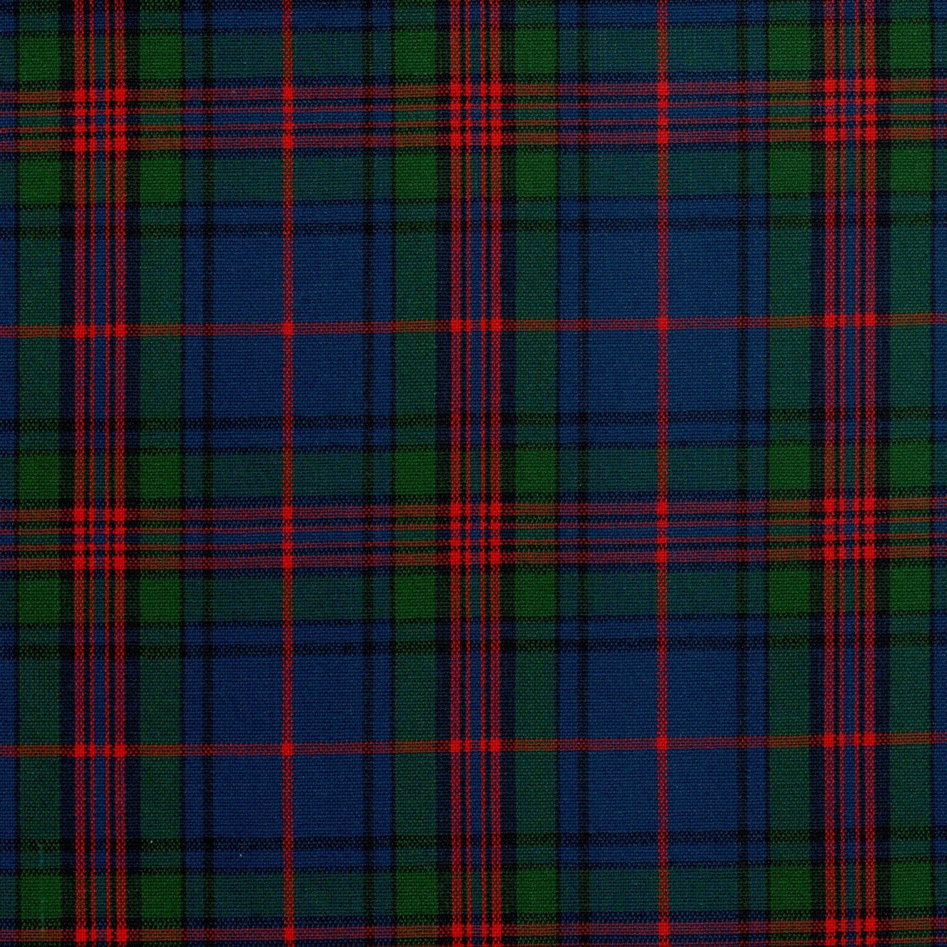 Tela SchoolLine 13002279 Dacron: tela a cuadros tartán verde, azul y rojo, perfecta para uniformes escolares e institucionales.