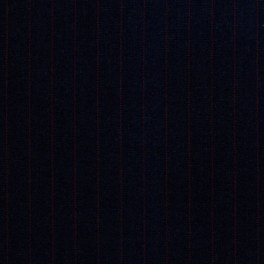 Tela SchoolLine 13002287 Dacron azul marino con finas rayas; ideal para uniformes escolares e institucionales y textiles textiles.