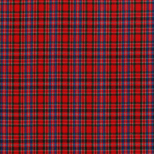 Tela 13002302 Dacron uniforme SchoolLine: tela a cuadros roja con azul, ideal para uniformes escolares.