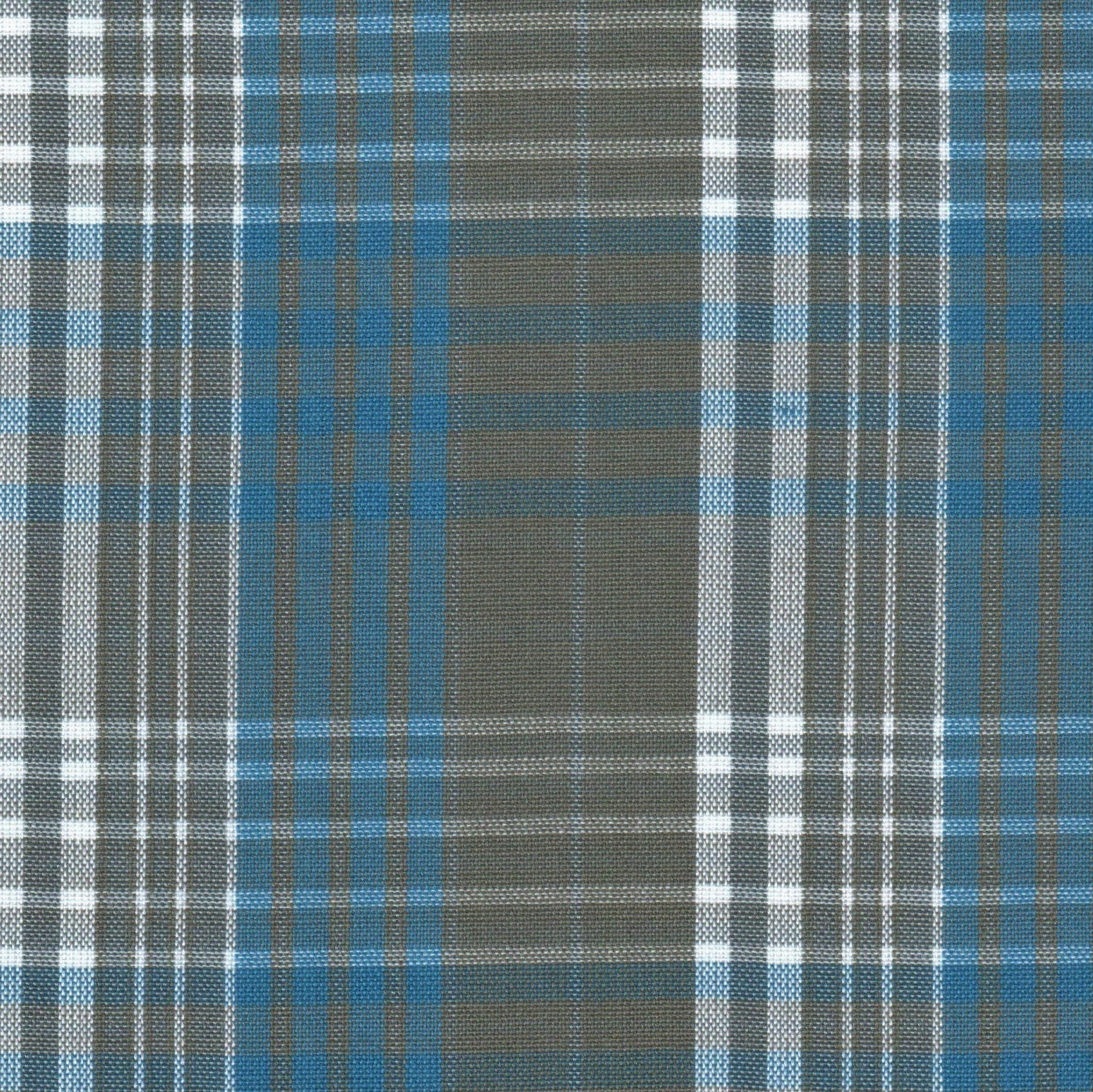 Tela de poliéster Dacron SchoolLine, cuadros azul y gris, ideal para uniformes escolares e institucionales.
