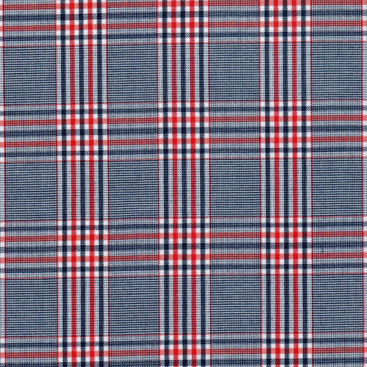 Tela SchoolLine 13002309 Dacron, diseño a cuadros azules con rojos, ideal para uniformes escolares e institucionales.