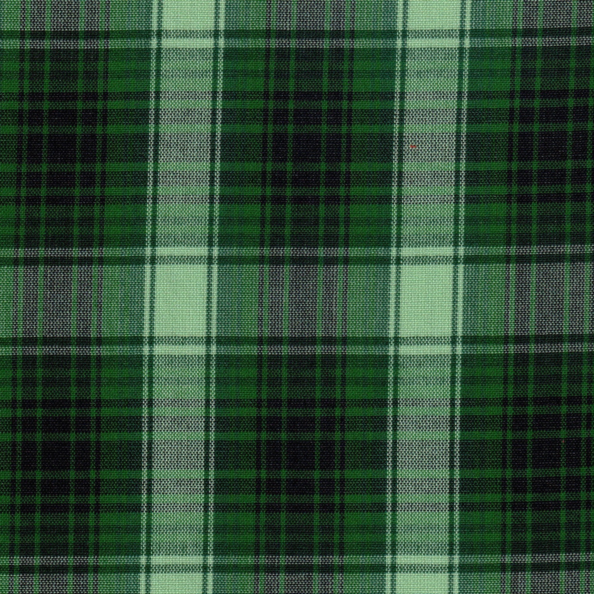 Tela tartán verde con cuadros oscuros y claros; Dacron SchoolLine para uniformes escolares e institucionales