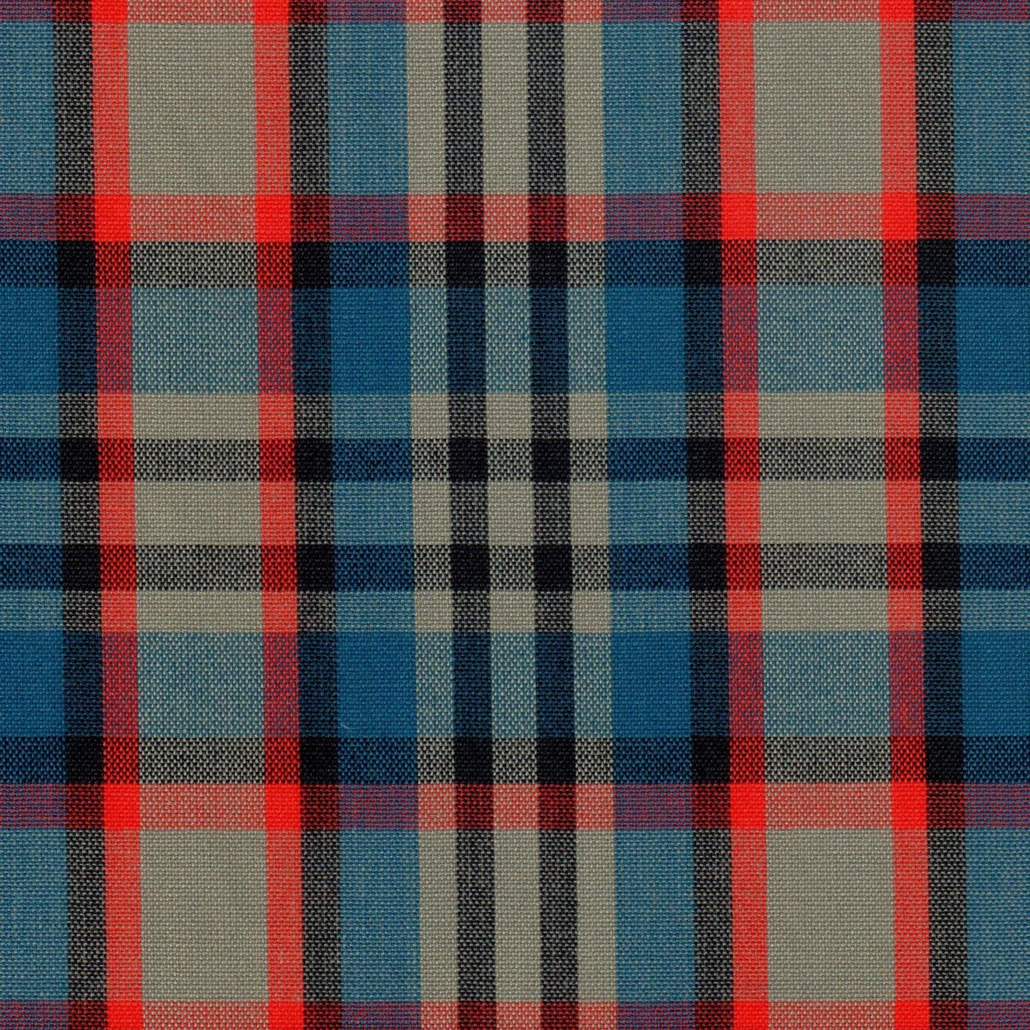 Tela 13002311 Dacron SchoolLine: tela a cuadros rojo, azul y beige, perfecta para uniformes escolares e institucionales.