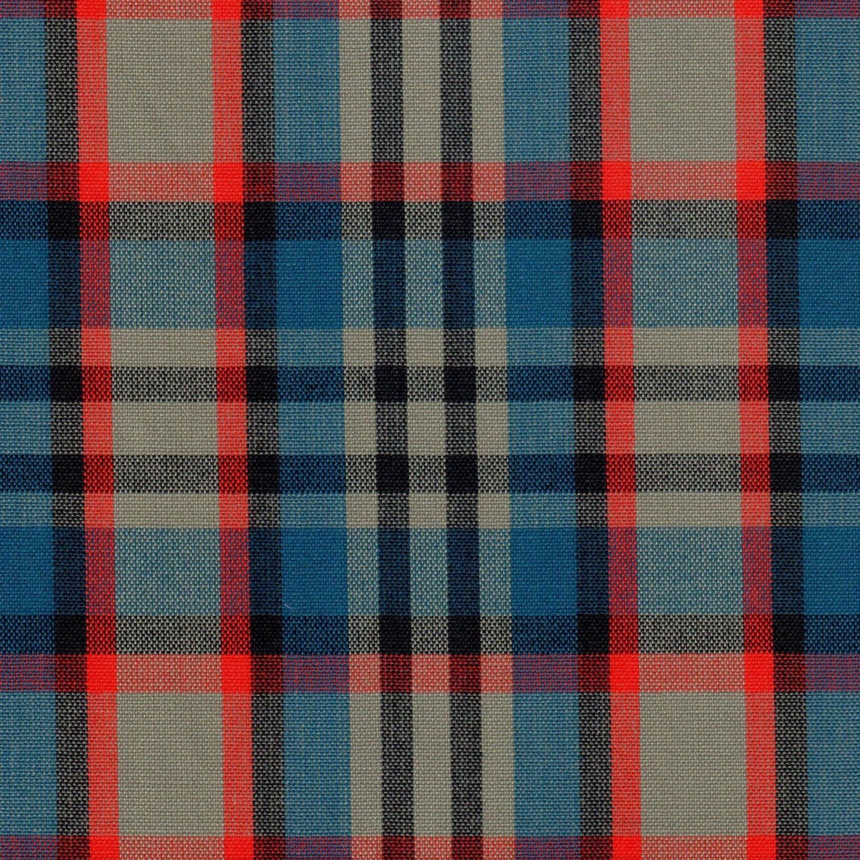 Tela 13002311 Dacron SchoolLine: tela a cuadros rojo, azul y beige, perfecta para uniformes escolares e institucionales.