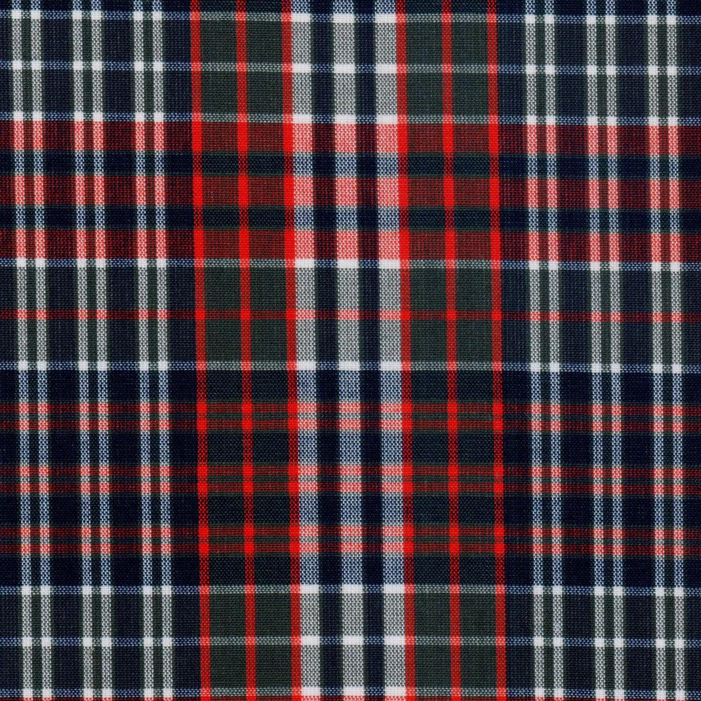 Tela SchoolLine 13002323 Dacron uniforme, tartán azul marino, rojo y blanco; ideal para uniformes escolares e institucionales.