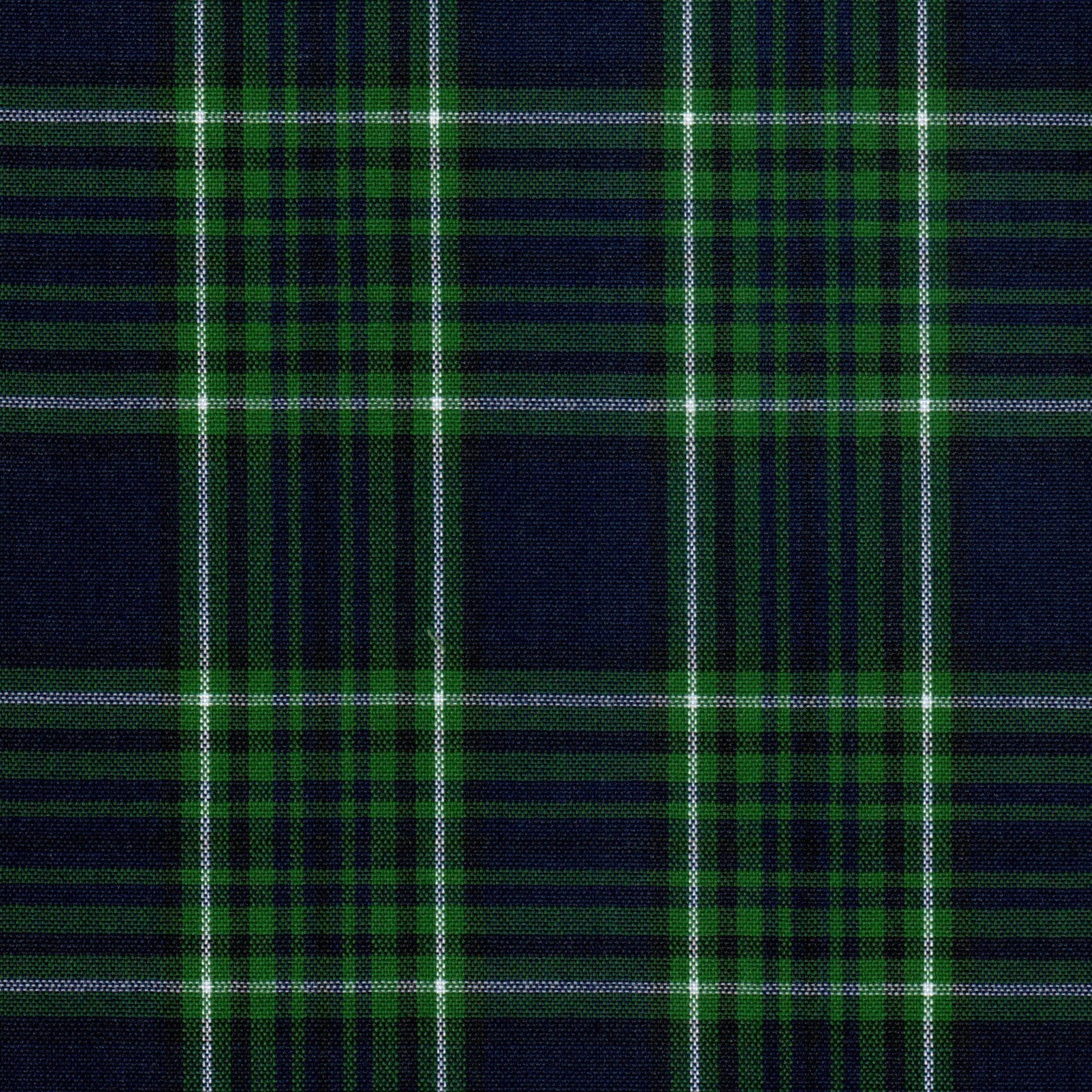 Tela 13002337 Dacron uniforme; poliéster azul con patrón tartán verde, ideal para uniformes SchoolLine.