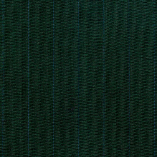 Tela Dacron 13002347 para uniformes; verde oscuro con líneas azules finas, ideal para uniformes escolares e institucionales, SchoolLine