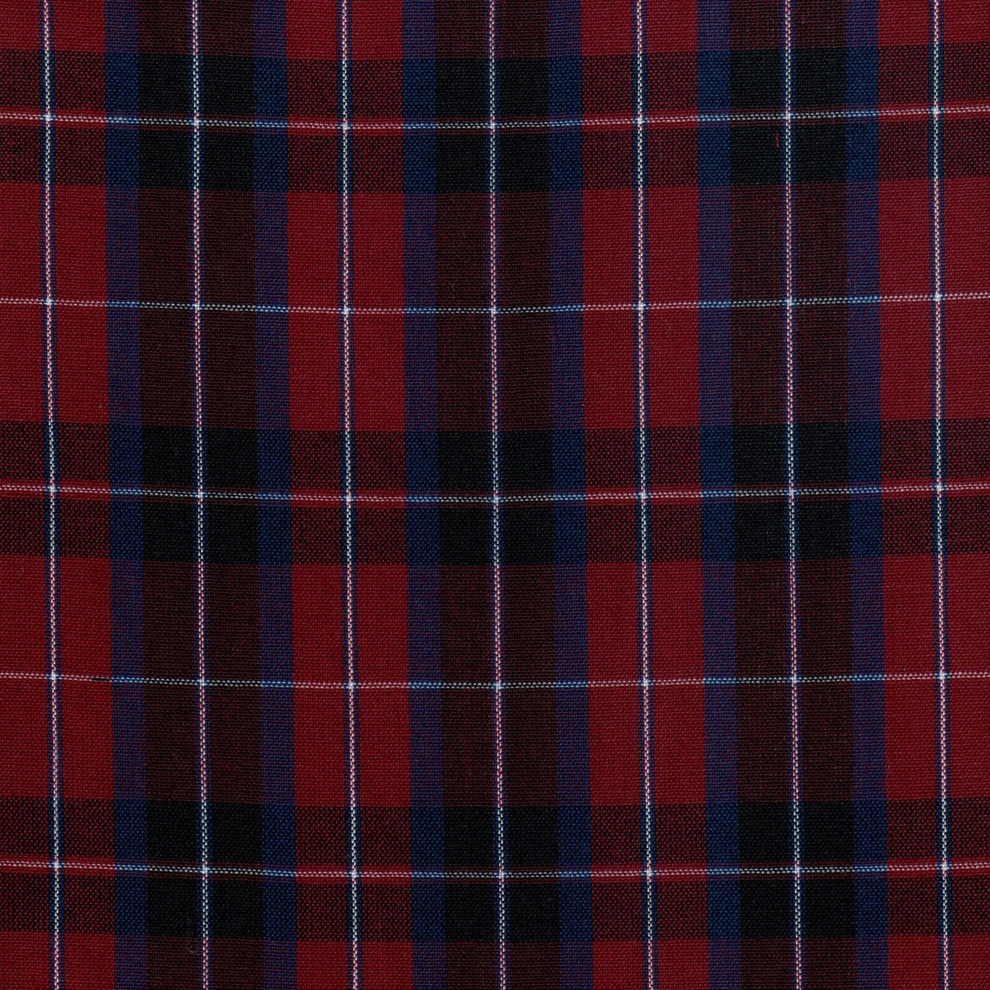 Tela Dacron SchoolLine 13002359 tartán rojo, azul y negro para uniformes escolares e institucionales