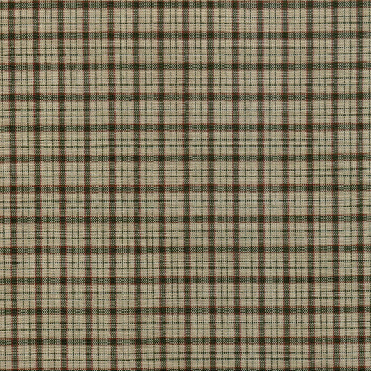 Tela SchoolLine 13002373 Dacron, tejido a cuadros beige con líneas verde y rojo, ideal para uniformes escolares.