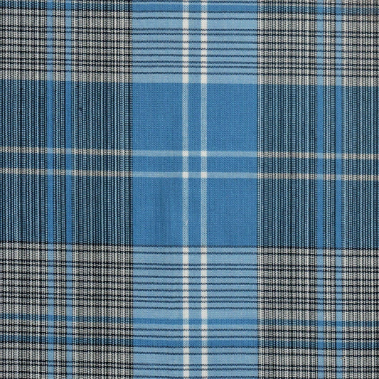 Tela azul a cuadros Dacron de SchoolLine para uniformes escolares e institucionales.