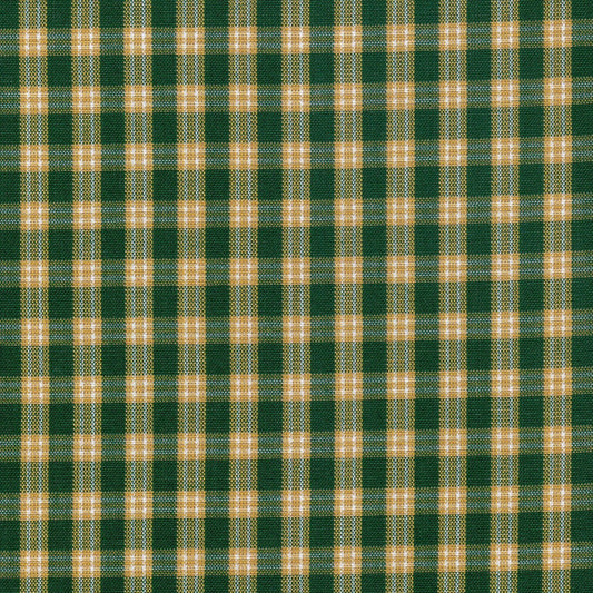 Tela verde y amarillo a cuadros tipo tartán de poliéster SchoolLine, ideal para uniformes escolares e institucionales