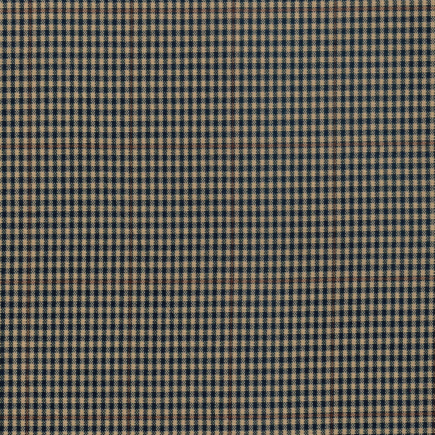 Tela poliéster Dacron SchoolLine, tela de cuadros azul marino y beige, ideal para uniformes escolares.