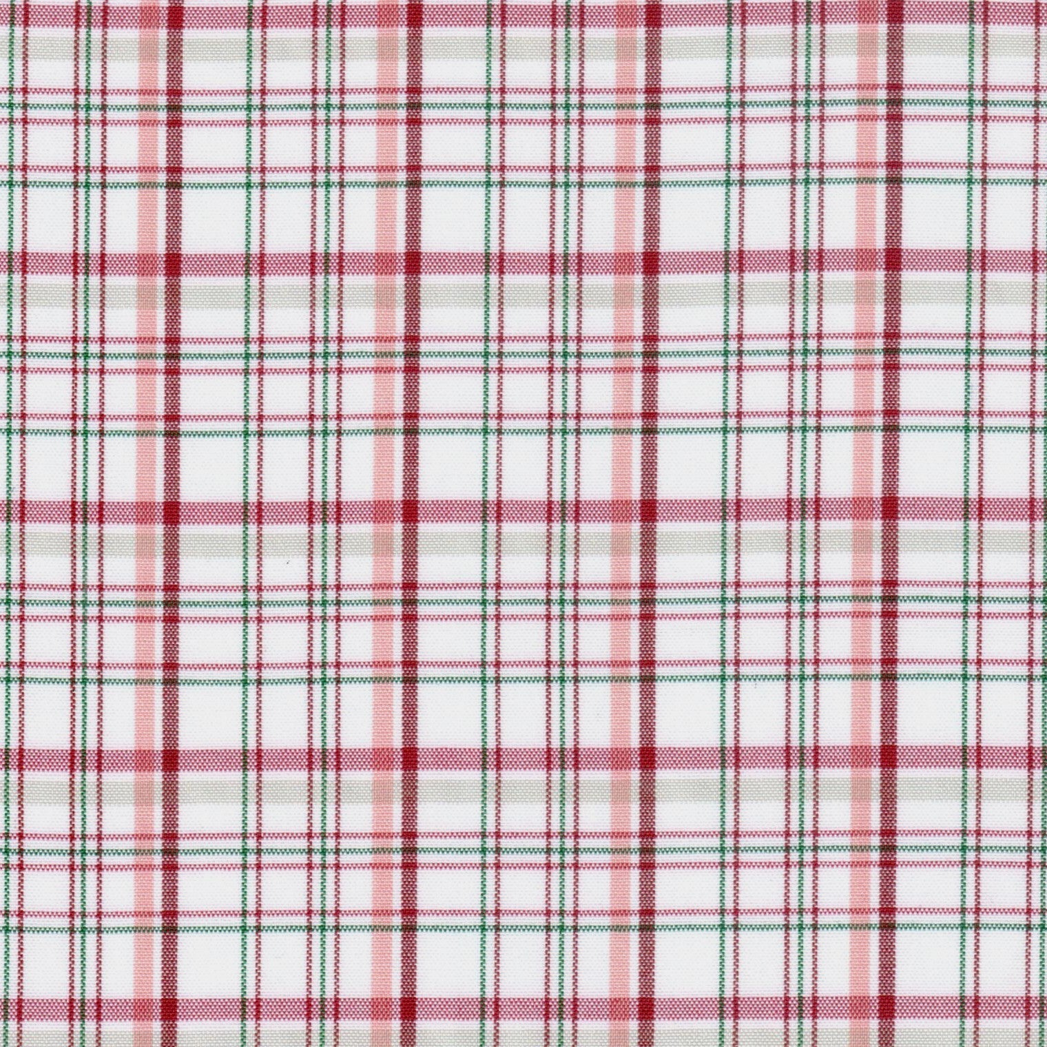 Tela SchoolLine 13002401, cuadros rojos y verdes sobre blanco; ideal para uniformes escolares e institucionales.