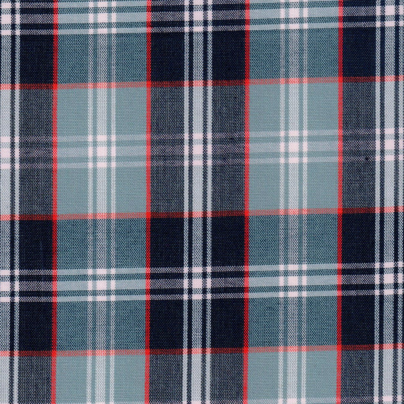Tela Dacron SchoolLine 13002402 azul marino y turquesa con diseño plaid, ideal para uniformes escolares e institucionales.