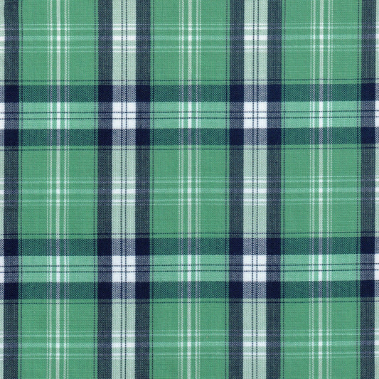 Tela Dacron 13002407 a cuadros verde y azul marino para uniformes escolares School Line.