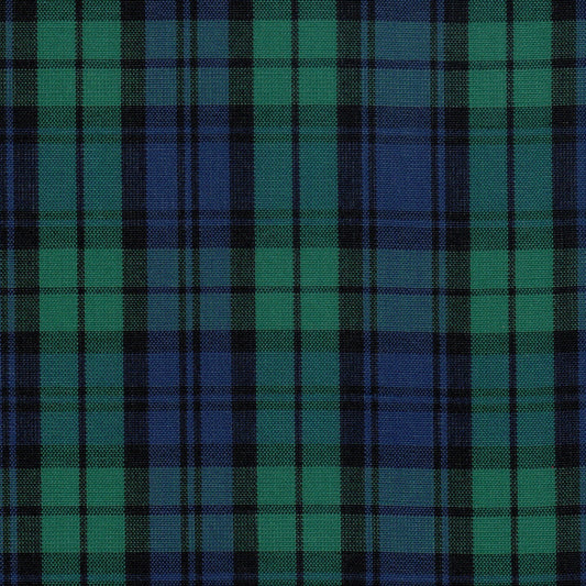 Tela 13002409 Dacron uniforme de SchoolLine: tela a cuadros verde y azul, ideal para uniformes escolares e institucionales.