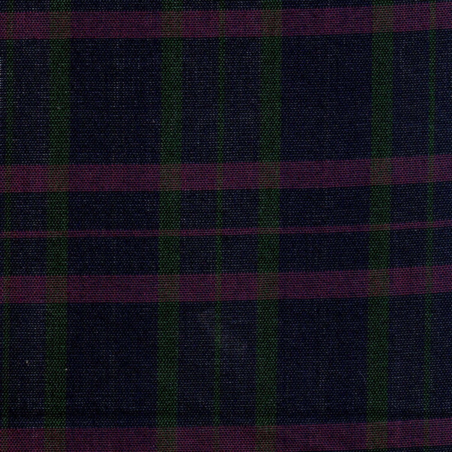 Tela de combinación CS SchoolLine para uniformes, tela a cuadros azul marino con rayas verde y fucsia.
