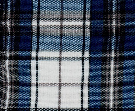 Tela escocés azul marino de SchoolLine Dacron, ideal para uniformes escolares e institucionales