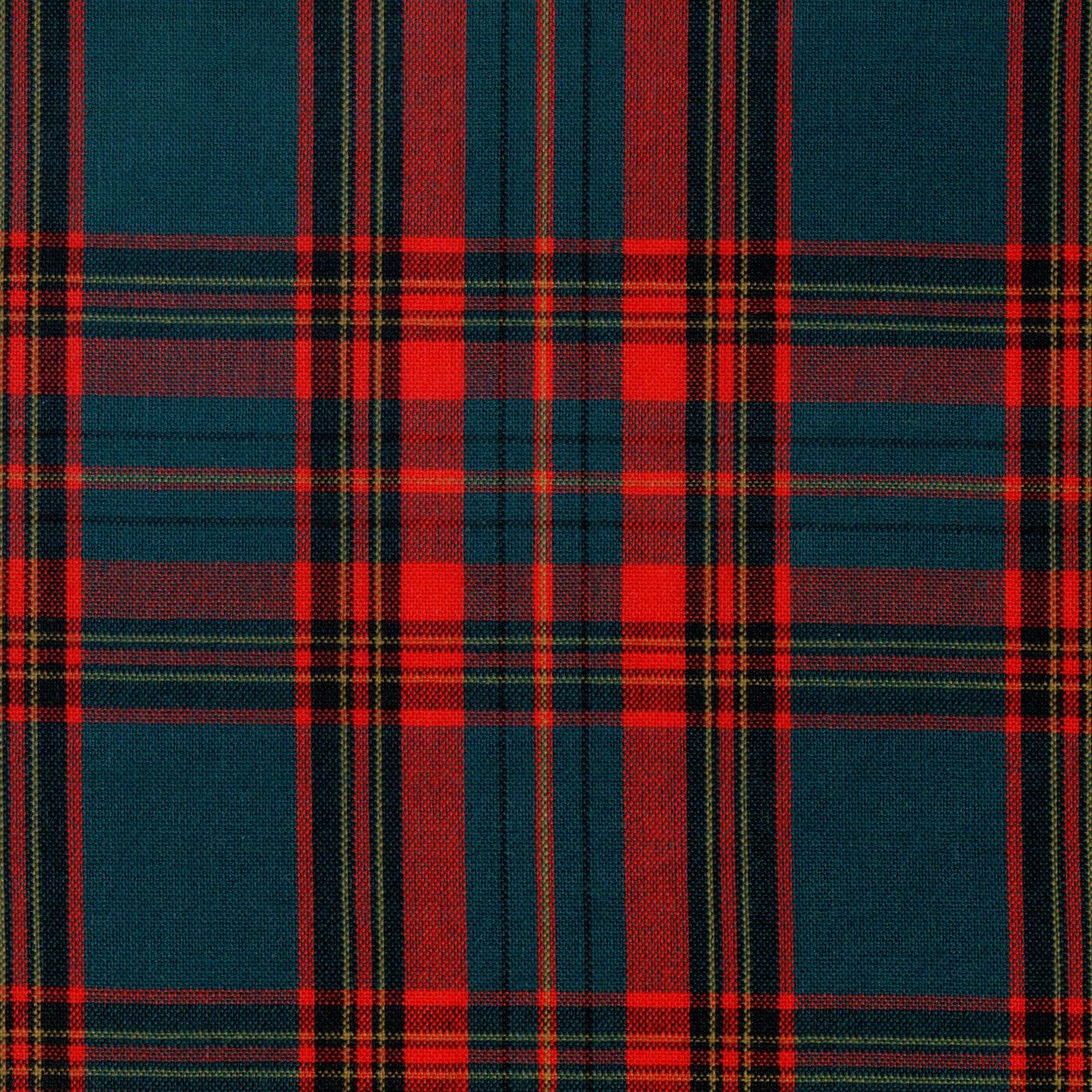 Tela Dacron SchoolLine 13002436 en tartán rojo y verde; tela para uniformes escolares e institucionales.