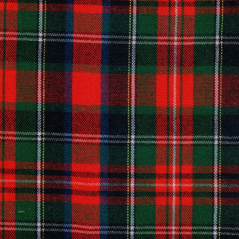 Tela SchoolLine Dacron tartán rojo-verde-azul con cuadros para uniformes escolares e institucionales