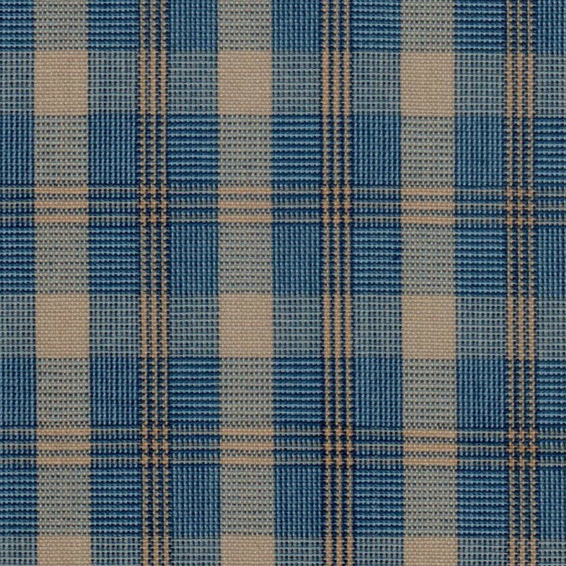Tela SchoolLine 13002444 Dacron a cuadros azul y beige, ideal para uniformes escolares e institucionales.