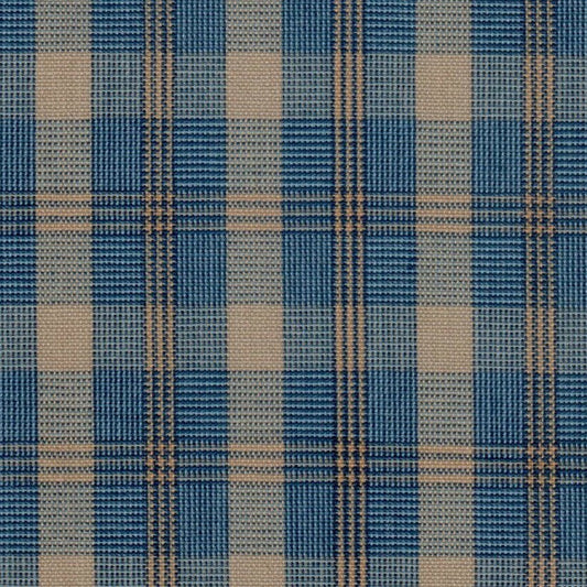 Tela SchoolLine 13002444 Dacron a cuadros azul y beige, ideal para uniformes escolares e institucionales.