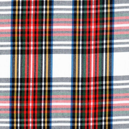 Tela 13002449 Dacron uniforme, SchoolLine; tela a cuadros multicolor rojo, verde, azul y amarillo para uniformes escolares.