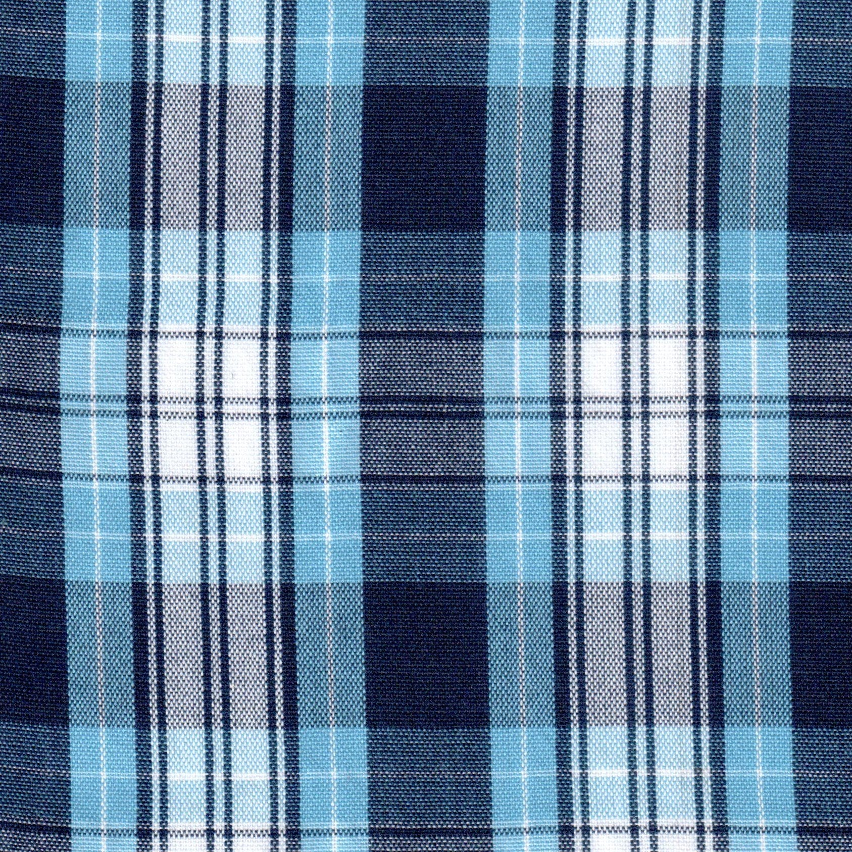 Tela 13002461 Dacron SchoolLine, tela a cuadros azules para uniformes escolares e institucionales