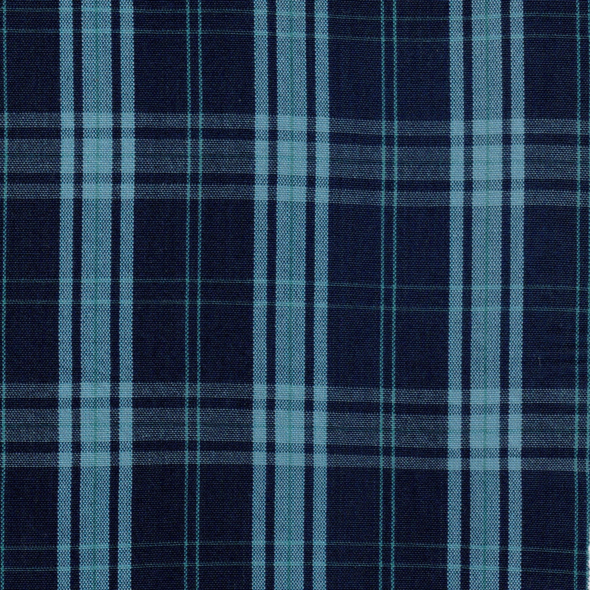 Tela Dacron SchoolLine 13002465 de cuadros azul marino y azul claro, ideal para uniformes escolares e institucionales